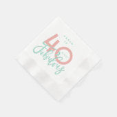 40 und fabelhaft serviette (Ecke)