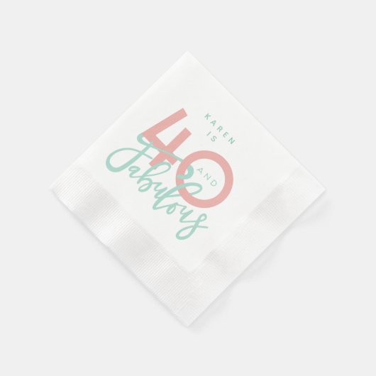 40 und fabelhaft serviette (Ecke)