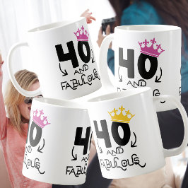 40 und fabelhafte 40. Geburtstagsfeier Kaffeetasse