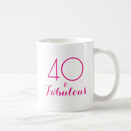 40 und fabelhafte 40. Geburtstagsgeschenk Tasse Pi