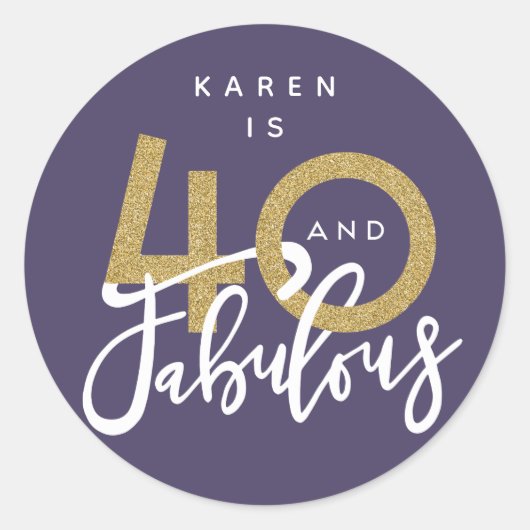 40 und fabelhafte Aufkleber (Vorderseite)