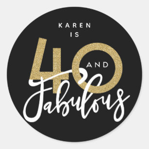 40 und fabelhafte Aufkleber