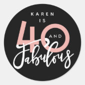 40 und fabelhafte Aufkleber (Vorderseite)