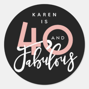 40 und fabelhafte Aufkleber