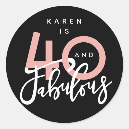 40 und fabelhafte Aufkleber (Vorderseite)