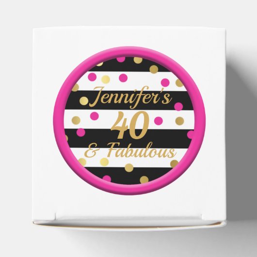 40 und fabelhafte Box mit weißem Kuchen Geschenkschachtel (Oben)