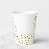 40 und fabelhafte Elegant Gold Glitzer 40. Geburts Pappbecher (Rechts)