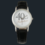 40 und fabelhafte Elegant Script Frau 40. Geburtst Armbanduhr<br><div class="desc">40 und fabelhafte Elegant Script Frau 40. Geburtstagsschau. Ein perfektes Geschenk für eine Frau,  die den 40. Geburtstag feiert.</div>