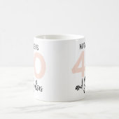 40 und fabelhafte, fette Typografie Kaffeetasse (Mittel)