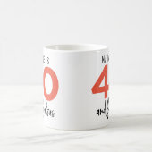 40 und fabelhafte, fette Typografie Kaffeetasse (Mittel)