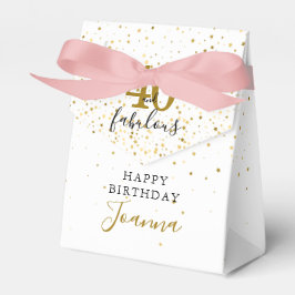 40 und fabelhafte Geburtstags Gold und Black Elega Geschenkschachtel