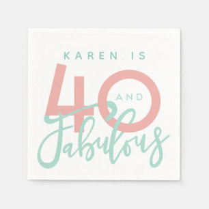 40 und fabelhafte Geburtstags-Partyservietten Serviette