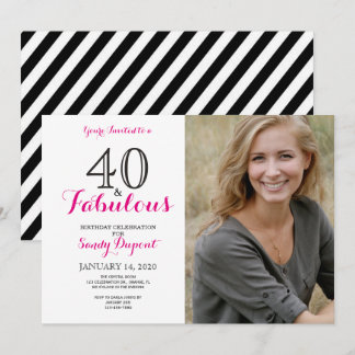 40 und fabelhafte Geburtstagsparty Einladung