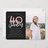 40 und fabelhafte Geburtstagsparty Foto Einladung (Vorderseite)