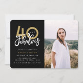 40 und fabelhafte Geburtstagsparty Foto Einladung (Vorderseite)