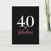 40 und fabelhafte Geburtstagsparty Karte (Vorderseite)