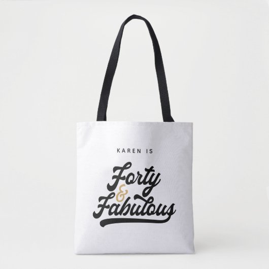 40 und fabelhafte Geburtstagsparty Tasche (Vorderseite)