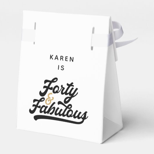 40 und fabelhafte Gefälligkeitsbox Geschenkschachtel (Rückseite)