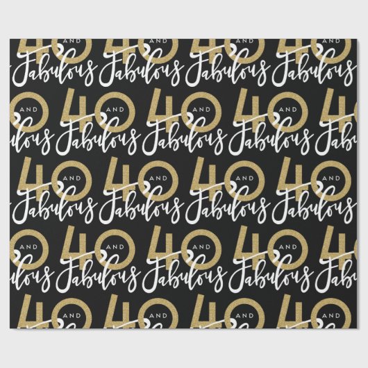 40 und fabelhafte Geschenkverpackung Geschenkpapier (Flach)