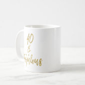 40 und fabelhafte Gold Foil Geburtstag Kaffee Cup Kaffeetasse (Vorderseite Links)