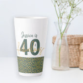 40 und fabelhafte Green und Gold Personalisiert Milchtasse