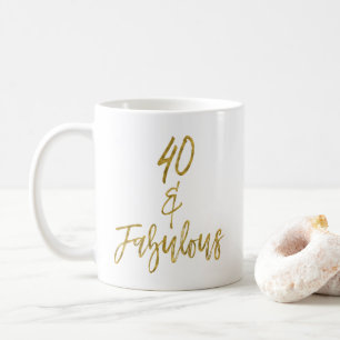 40 und fabelhafte kaffeetasse