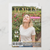 40 und fabelhafte Magazine Style Einladung (Vorderseite)