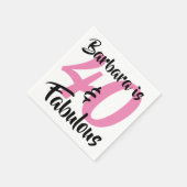 40 und fabelhafte Personalisierte Geburtstagsparty Serviette (Ecke)