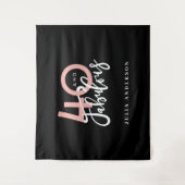 40 und fabelhafte rosa und minze Mädchen Geburtsta Wandteppich (Vorderseite)