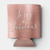 40 und fabelhafte Rose Gold Blush Pink Moderne Dosenkühler (Rückseite)