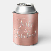 40 und fabelhafte Rose Gold Blush Pink Moderne Dosenkühler (Kanne Rückseite)