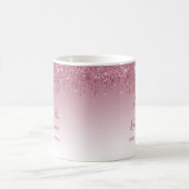 40 und fabelhafte Rose Gold Pink Dripping Glitzer Kaffeetasse (Mittel)