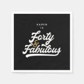 40 und fabelhafte Teller Serviette (Vorderseite)