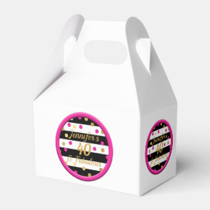 40 und fabelhafte weiße Giebel-Kästen mit Griff Geschenkschachtel