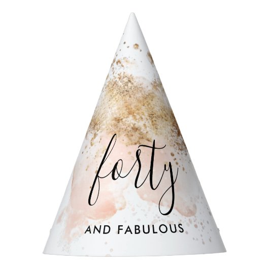 40 und fabelhafter Geburtstagsfeiererhut Partyhütchen (Vorderseite)