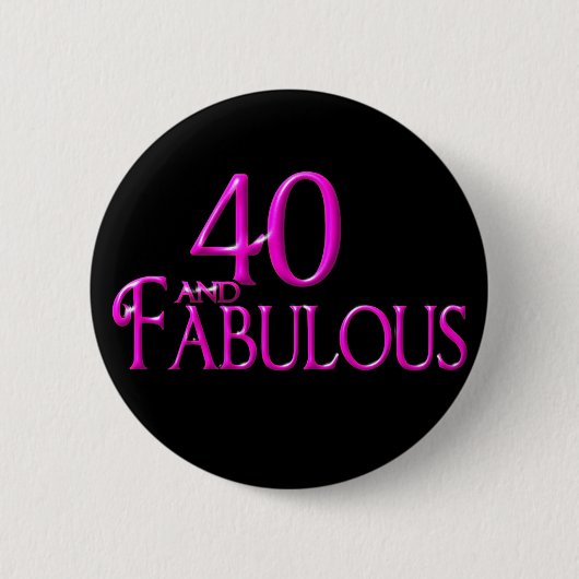 40 und fabelhaftes button (Vorderseite)