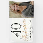 40 und fabelhaftes Elegant 40. Geburtstag Foto Banner (Vertikal)