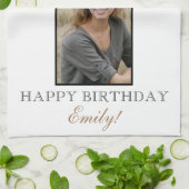 40 und fabelhaftes Elegant 40. Geburtstag Foto Geschirrtuch (Gefaltet)