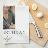 40 und fabelhaftes Elegant 40. Geburtstag Foto Geschirrtuch (Viertel Falte)