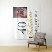 40 und fabelhaftes Elegant 40. Geburtstag Foto Wandteppich (Beispiel)