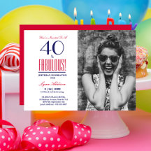 40 und fabelhaftes Foto 40. Geburtstag Party
