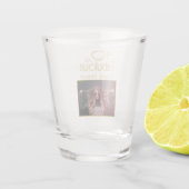 40 und fabelhaftes Foto 40. Geburtstag Schnapsglas (Rückseite)