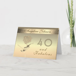 40 und fabelhaftes Gold Einladung