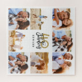 40 und fabelhaftes goldschwarzes Foto Geburtstag Puzzle (Horizontal)