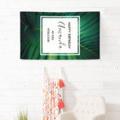 40 und fabelhaftes grünes tropisches Leaf Geburtst Banner (Insitu)