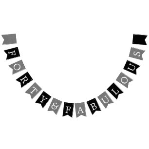 40 und fabelhaftes Silberstreifen-Banner Wimpelkette