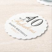 40 und fabelhaftes Zitat Elegant 40. Geburtstag Untersetzer (angewinkelt)