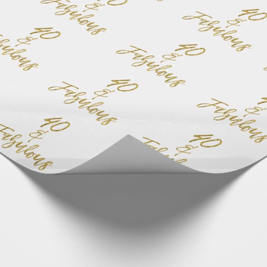 40 und Fabellierpapier Geschenkpapier (Ecke)