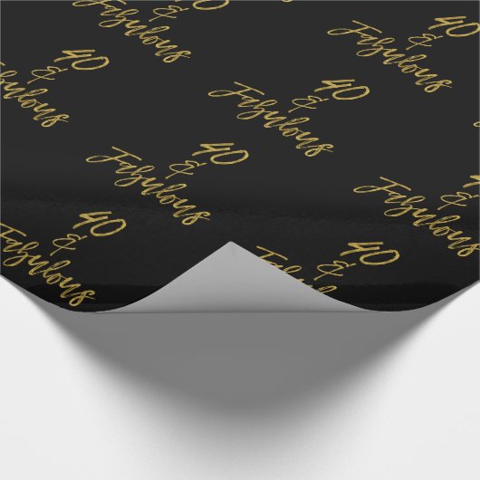 40 und Fabellierpapier Geschenkpapier (Ecke)