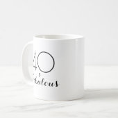 40 und fabulous 40. Geburtstag Geschenk Tasse Schw (Vorderseite Links)